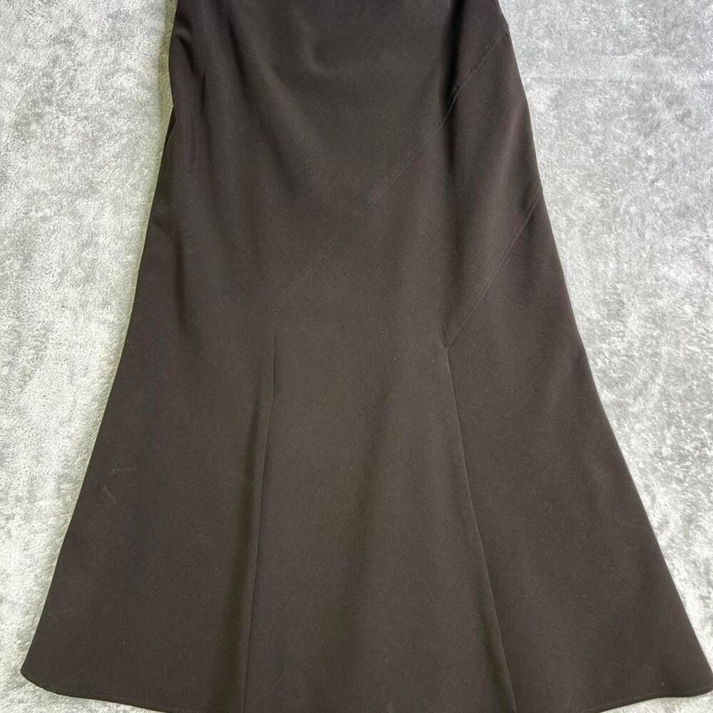 Focus-2000 Women's Brown Skirt Sz 10 Petite Side Zip Lined